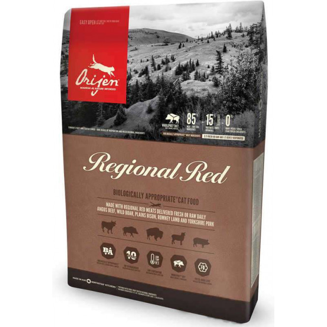 Orijen Regional Red Cat - A dry feed with a bison and a boar for cats and kittens