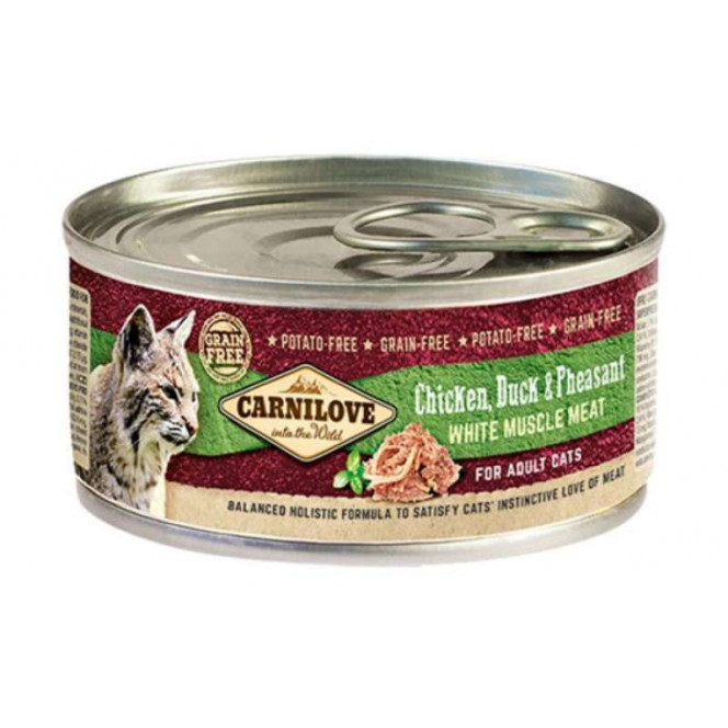 Carnilove (Karnilav) Chicken, Duck & Pheasant for Adult Cats - A damp forage with meat of chicken, a duck and pheasant for adult cats