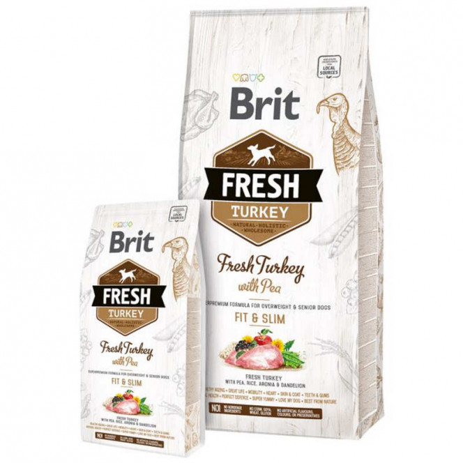 Brit (Брит) Fresh Turkey With Pea Light Fit Slim Adult - Сухой корм с индейкой и горошком для взрослых собак