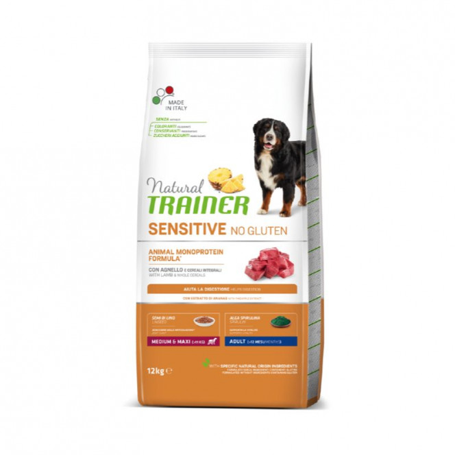 Natural Trainer (Hetero Trener) of Sensitive Adult Medium&Maxi With Lamb - A dry feed with a lamb for dogs of average and large breeds with sensitive digestion