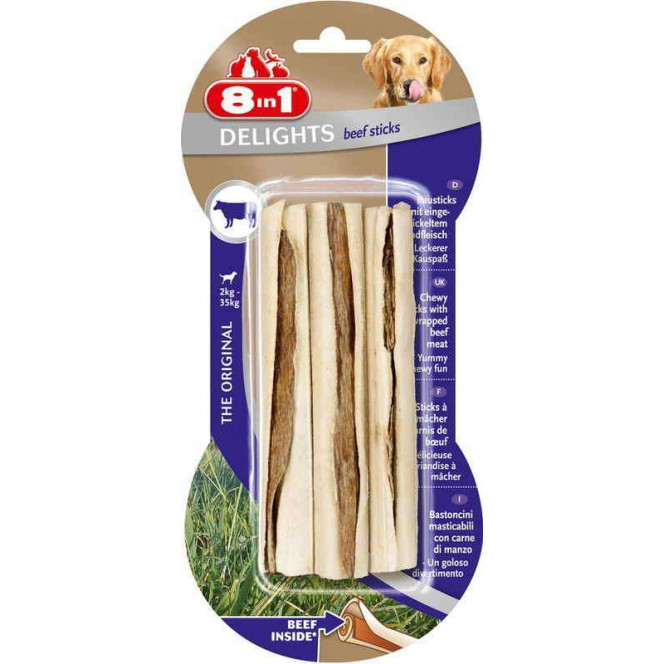 8in1 (8v1) Beef Delights Sticks - Sticks with Beef Treats for dogs