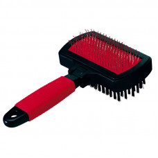 Ferplast of GRO 5982 BRUSH/PINS LARGE - A bilateral brush slicker brush for dogs and cats