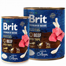 Brit Premium (Premium Is shaven) by Nature Beef with Tripe is the Tinned forage with beef and entrails for dogs (paste)