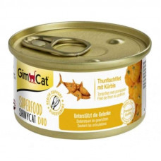 GimCat (DzhimKet) SUPERFOOD ShinyCat Duo - A tinned forage with a tuna and pumpkin for cats (pieces in broth)