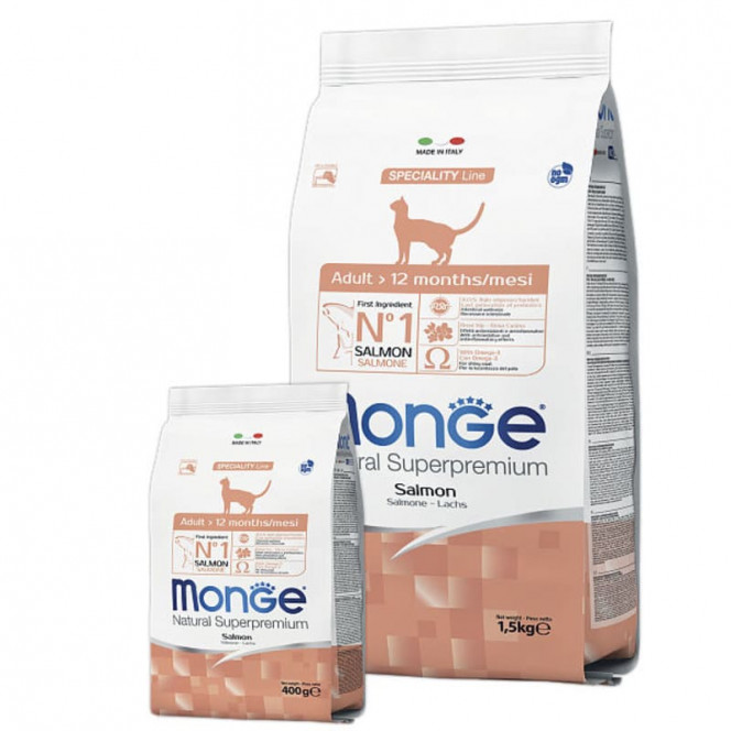 Monge Cat Adult - A dry feed with a salmon for adult cats