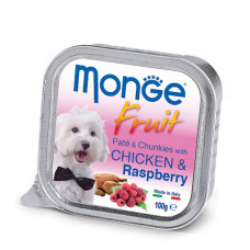 Monge DOG FRUIT - Gentle paste with chicken and raspberry for dogs