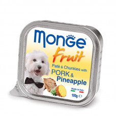 Monge DOG FRUIT - Gentle paste with pork and pieces of pineapple for dogs