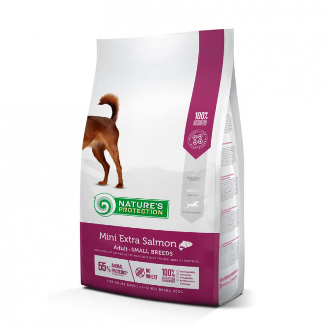 Nature's Protection (Neycheres Protection) Mini Extra Salmon Adult Small Breeds – A dry feed with a salmon for adult dogs of small breeds