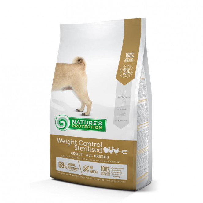 Nature's Protection (Neycheres Protection) Weight Control Sterilised Adult All Breeds – A dry feed for adult dogs of all breeds after sterilization inclined to completeness