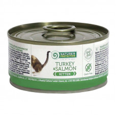 Natures Protection (Neycheres Protection) Kitten Turkey&Salmon – A tinned forage with meat of a turkey-cock and salmon for kittens