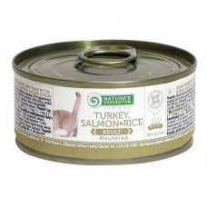 Natures Protection (Neycheres Protection) Neutered Turkey, Salmon&Rice – A tinned forage with meat of a turkey-cock and salmon for adult cats