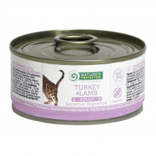 Natures Protection (Neycheres Protection) Sensitive Digestion Turkey&Lamb – A tinned forage with meat of a turkey-cock and lamb for cats with sensitive digestion