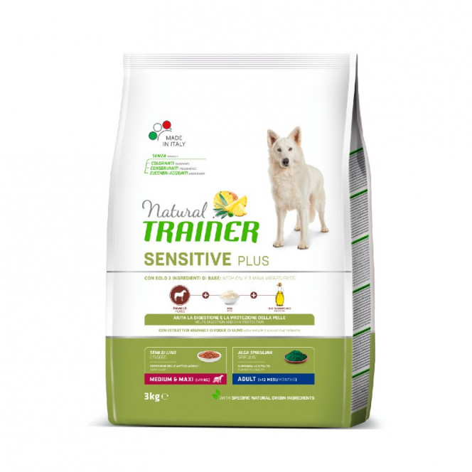 Natural Trainer (Hetero Trener) of Sensitive Plus Adult Medium&Maxi With Horse - A dry feed with horse-flesh for dogs of average and large breeds with sensitive digestion