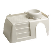 Ferplast of White Feeding Bowl - A lodge from plastic with a ladder and a bowl for a forage