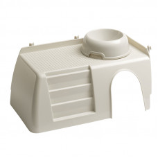 Ferplast of White Feeding Bowl - A lodge from plastic with a ladder and a bowl for a forage