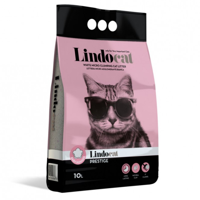 Lindocat Prestige Baby Powder - Bentonite cat litter with aroma of children's powder