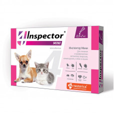 Inspector Mini - Antiparasitic drops for dogs and cats from fleas, ticks, helminths