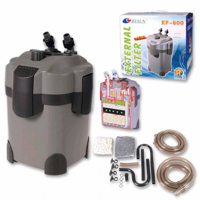 Resun EF - The external filter for an aquarium (with the filtering materials)