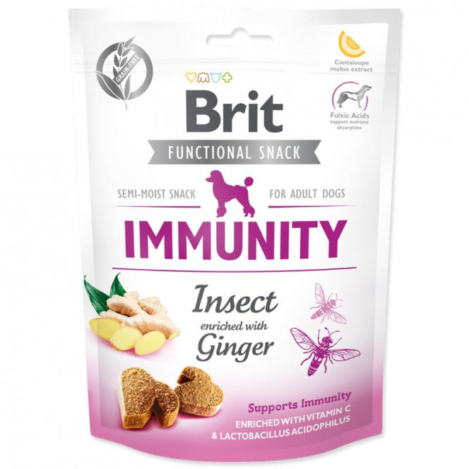 Brit Care (Care Is shaven) Dog Functional Snack Immunity Insect is Functional delicacy with insects and ginger for immunity of adult dogs of all breeds