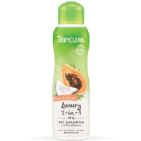 Tropiclean Papaya & Coconut - Shampoo conditioner with a coco and papay for dogs and cats