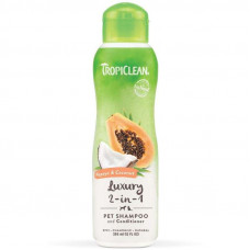 Tropiclean Papaya & Coconut - Shampoo conditioner with a coco and papay for dogs and cats