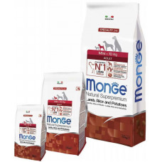 Monge DOG Mini Adult - A dry feed with a lamb, rice and potatoes for adult dogs of small breeds