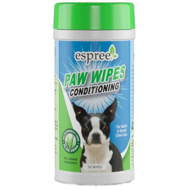 Espree Paw Wipes - Wet towel wipes for moistening and protection of leather and hair of dogs