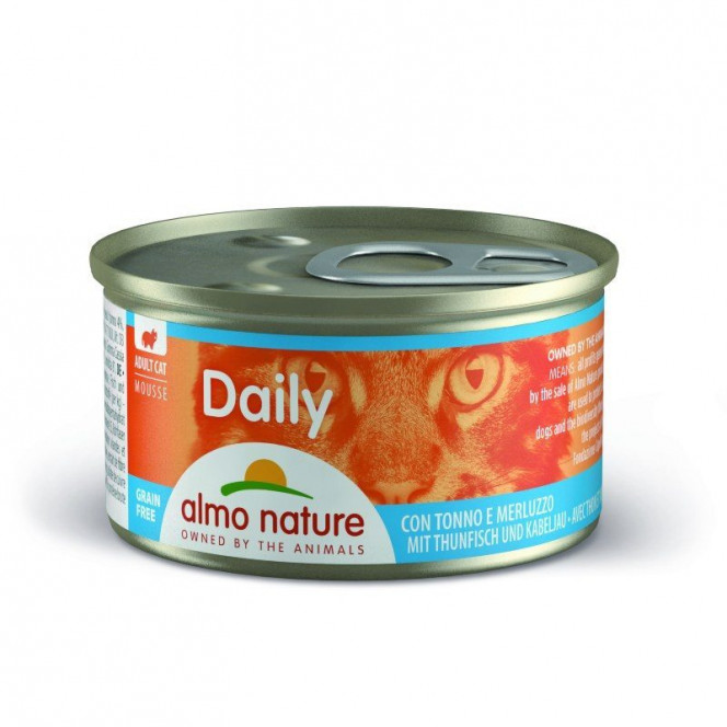 Almo Nature (Альмо Натюр) Daily Menu Cat - Консервированный корм Мусс с тунцом и треской для кошек