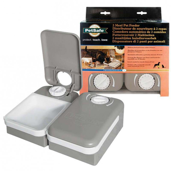 PetSafe Eatwell 2 Meal Pet Feeder - An automatic cats and dogs feeder for 2 portions with the timer