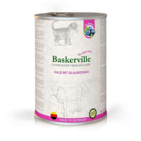 Baskerville Kalb Mit Blaubeeren - A tinned forage of a super-premium class with veal and bilberry for kittens of all breeds