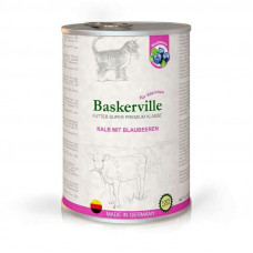 Baskerville Kalb Mit Blaubeeren - A tinned forage of a super-premium class with veal and bilberry for kittens of all breeds