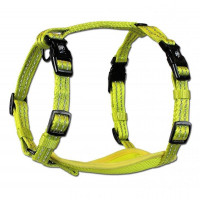 Alcott Visibility Retractable Harness - A nylon breast-band with reflective thread for dogs