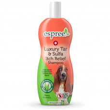 Espree Luxury Tar & Sulfa Itch Relief Shampoo - Medical shampoo with sulfur from dandruff with therapeutic effect for dogs