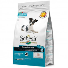 Schesir Dog Small Adult Fish - A dry monoprotein feed with fish for adult dogs of small breeds