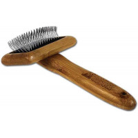 Bamboo Groom (Bembu Grum) Slicker Brush - A brush slicker brush with teeths from stainless steel for pets