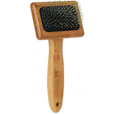 Bamboo Groom (Bembu Grum) Soft Slicker Brush - A bamboo brush slicker brush with soft teeths for all types of wool