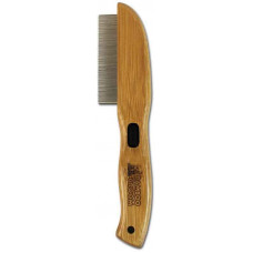 Bamboo Groom (Bembu Grum) Flea Comb 77 - A hairbrush from fleas with the 77th rounded-off rotating tooth for dogs and cats