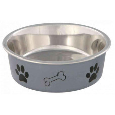 Trixie Stainless Steel Bowl - Misk metal with a plastic covering