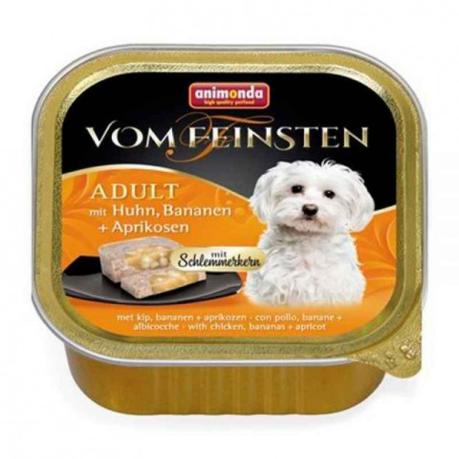 Animonda Vom Feinsten Adult mit Huhn Bananen+Aprikosen - A tinned forage with chicken banana and an apricot for adult dogs