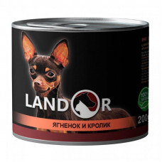 Landor Small Breed Lamb & Rabbit - A damp forage with a lamb and a rabbit for adult dogs of small breeds