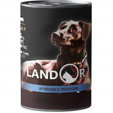 Landor Adult All Breed Lamb&Salmon - A tinned forage with a lamb and a salmon for dogs of all breeds