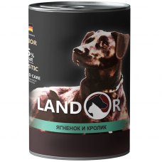 Landor Senior All Breed Lamb&Rabbit - A tinned forage with a lamb and a rabbit for elderly dogs of all breeds