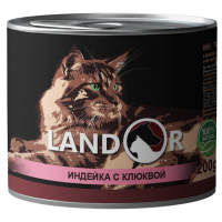 Landor Sterilized Cat Turkey&Cranberry - A tinned forage with a turkey and a cranberry for the sterilized adult cats