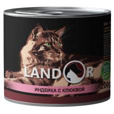 Landor Sterilized Cat Turkey&Cranberry - A tinned forage with a turkey and a cranberry for the sterilized adult cats