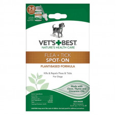 VETS BEST (Vets Best) Flea + Tick Spot-on bottle - Means from fleas and ticks for dogs of various breeds