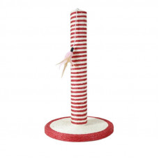 AnimAll (EnimAll) Red White - A striped claw sharpener column with a plumelet