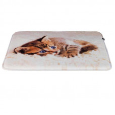 Trixie Tilly Lying Mat - A beige mattress with the drawing of a cat for cats and cats