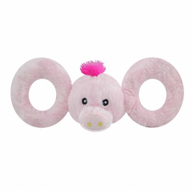 Jolly Pets (Jolie Pets) TUG-A-MAL Pig Dog Toy - A toy squeaker the Mumps for pulling