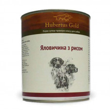 Hubertus Gold - A tinned forage beef with rice for active dogs