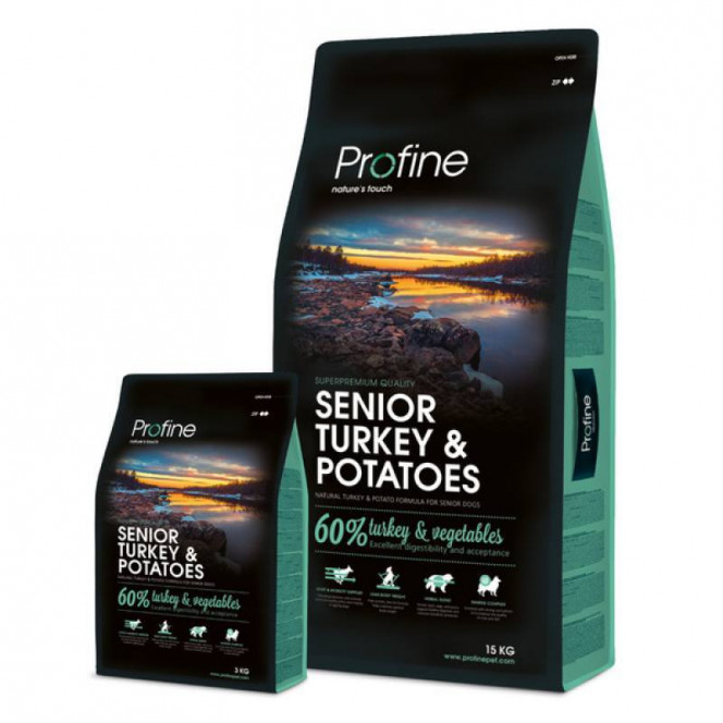 Profine (Professional Ainu) of Senior Turkey&Potatoes - A dry feed for elderly dogs with a turkey and potatoes